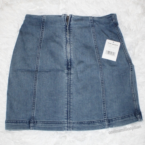 Free People Denim/Jean Mini Skirt Sz - Picture 4 of 11